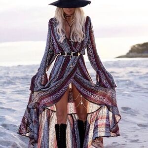 Bohemian Printed Dress, New